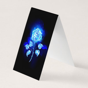Carte De Visite Rose bleue brûlante
