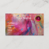 Carte De Visite ROSE BLEUE ROUGE ABSTRAIT WATERCOULEUR Gemstone Ru (Devant)