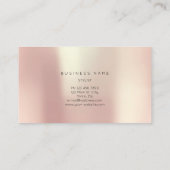 Carte De Visite Rose Blush Pearly Abstrait Minimal Silk Metallic (Dos)