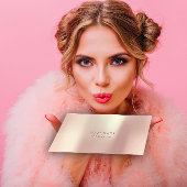 Carte De Visite Rose Blush Pearly Abstrait Minimal Silk Metallic