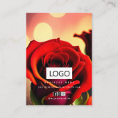 Carte De Visite Rose Boucles d'oreilles en bijoux Collier Display  (Dos)