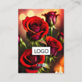 Carte De Visite Rose Boucles d'oreilles en bijoux Collier Display  (Dos)