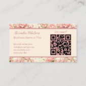 Carte De Visite Rose Bow Branding Blush Romantique (Dos)
