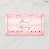 Carte De Visite Rose brillant avec des Diamants Récupération des y (Devant)