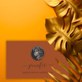 Carte De Visite Rose Brown maquillage artiste logo Lashes QR CODE