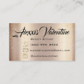 Carte De Visite Rose Brown maquillage Lashes Parties scintillant L (Dos)