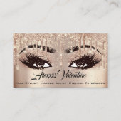Carte De Visite Rose Brown maquillage Lashes Parties scintillant L (Devant)