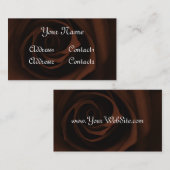 Carte de visite rose brun chocolat (Devant / Derrière)