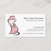 Carte De Visite Rose | Ceinture de femme enceinte de la sage-femme (Devant)