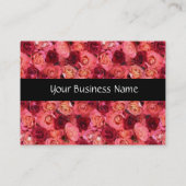 Carte De Visite ROSE CHAMP CARRÉ MONOGRAM rose rouge noir, blanc (Dos)