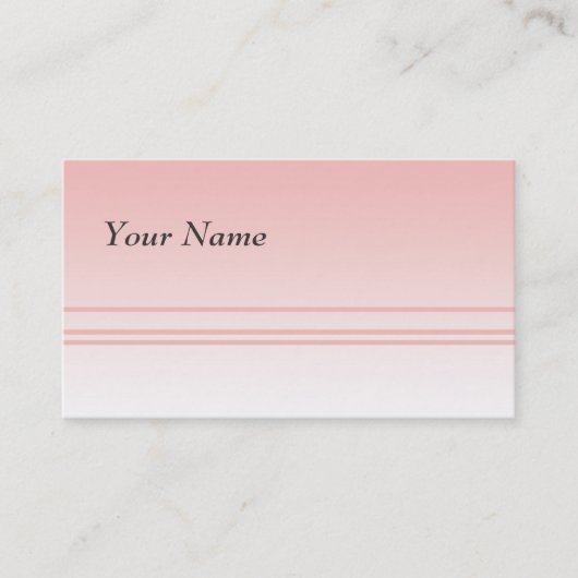 Carte De Visite Rose chaud. Conception élégante simple (Devant)