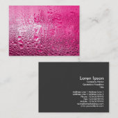 Carte De Visite Rose chaud et humide (Devant / Derrière)