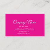 Carte De Visite Rose chaud personnalisé (Dos)