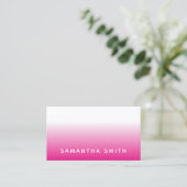 Carte De Visite Rose Chaude Dégradé (Debout devant)
