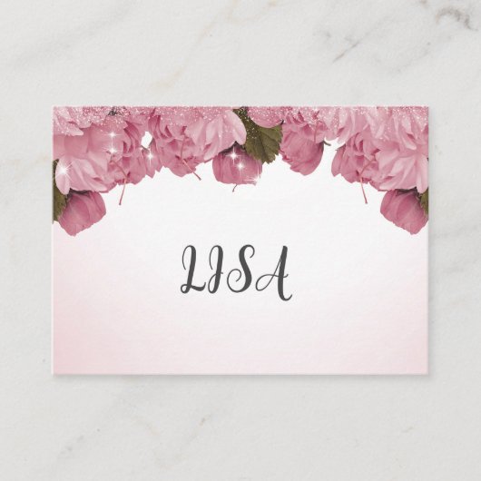 Carte De Visite rose chic (Devant)