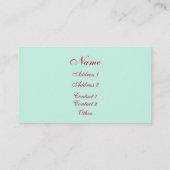 Carte de visite rose chic (Dos)