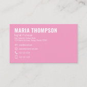 Carte De Visite Rose Chic Design Joli Motif moderne Paisley (Devant)