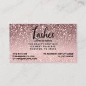 Carte De Visite Rose Chic Gold Blush Parties scintillant rose (Dos)