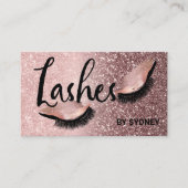 Carte De Visite Rose Chic Gold Blush Parties scintillant rose (Devant)