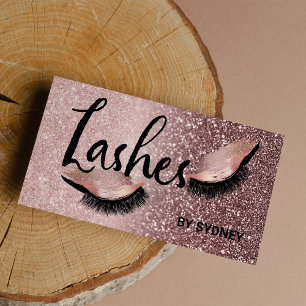 Carte De Visite Rose Chic Gold Blush Parties scintillant rose