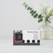 Carte de visite rose chic Krystal (Debout devant)