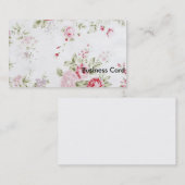 Carte De Visite Rose chic minable floral (Devant / Derrière)