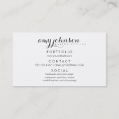 Carte De Visite rose chic moy dry bar hairstylist (Dos)