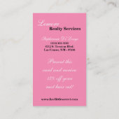 Carte de visite rose-clair de 100 Pentecôte (Dos)