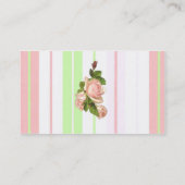 Carte de visite rose-clair de roses (Dos)