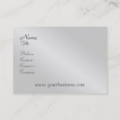 Carte de visite rose-clair de ruban d'argent de (Dos)