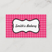 Carte de visite rose clair Houndstooth (Devant)