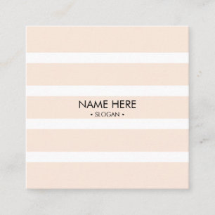 Carte de visite rose-clair minimaliste de carré d