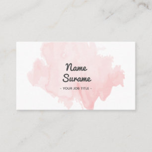 Carte De Visite Rose-clair minimalistes modernes rougissent