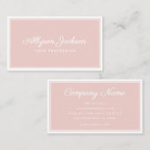 Carte De Visite Rose clair simple (Devant / Derrière)