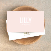 Carte De Visite Rose clair Simple Moderne