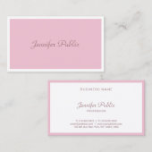 Carte De Visite Rose classique tendance Couleur moderne Design mod (Devant / Derrière)
