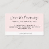 Carte De Visite Rose Clean Design simple avec cadre rectangle (Dos)