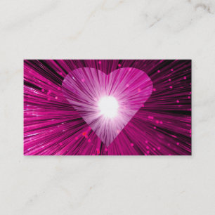 Carte de visite rose coeur
