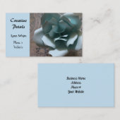 Carte De Visite Rose Conçue Bleue Designer (Devant / Derrière)