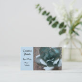 Carte De Visite Rose Conçue Bleue Designer (Debout devant)