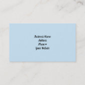 Carte De Visite Rose Conçue Bleue Designer (Dos)