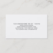 Carte De Visite Rose contemporain (Dos)