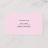 Carte De Visite Rose Cool tendance IMPRIMÉ Kraft papier coeur beau (Dos)