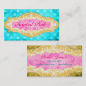 Carte De Visite Rose d'Aqua corrompu par CHROMATOGRAPHIE GAZEUSE (Devant / Derrière)