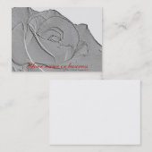 Carte de visite rose d'argent élégant (Devant / Derrière)