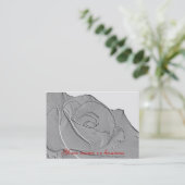 Carte de visite rose d'argent élégant (Debout devant)