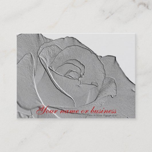 Carte de visite rose d'argent élégant (Devant)