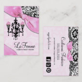 Carte De Visite Rose de 311 de La gâteaux de Femme (Devant / Derrière)