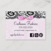 Carte De Visite Rose de 311 de La gâteaux de Femme (Dos)