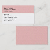 Carte de visite rose de base (Devant / Derrière)